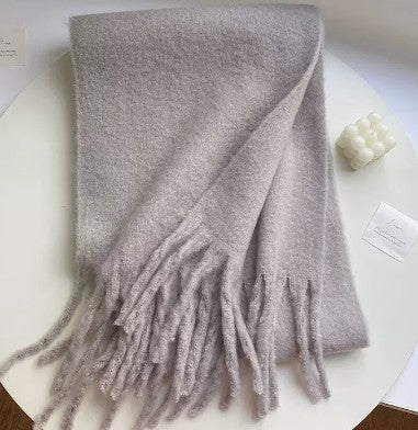 Solid Color Thickened and Extended Scarf for Women, 2026 Autumn and Winter New Korean Style, Versatile Winter Shawl for Students, Pink TAVEN System LLC