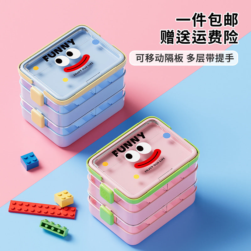 Building Block Storage Box Kidsren's Lego Toy Parts Storage Box Large Capacity Multi-Layer Storage Box with Partitions TAVEN System LLC