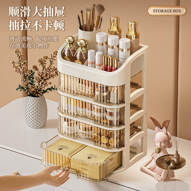 Cosmetics Storage Box Sundries Desktop Fit Box Perfume Skin Care Products Storage Rack Dressing Table Large Capacity Storage Cabinet TAVEN System LLC