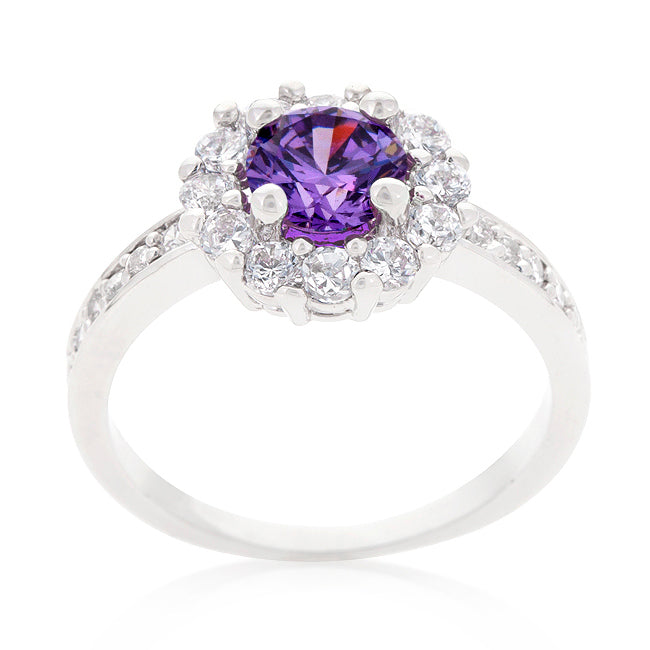 Purple Halo Engagement Ring Taven