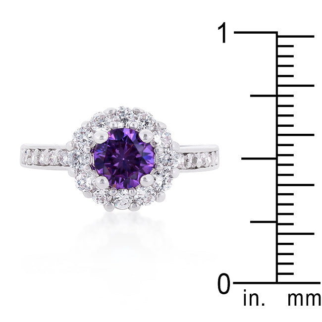 Purple Halo Engagement Ring Taven