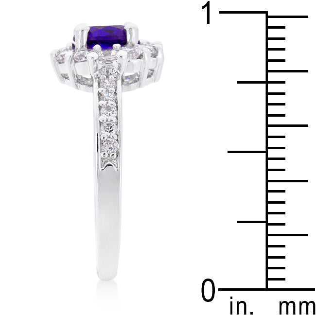 Purple Halo Engagement Ring Taven