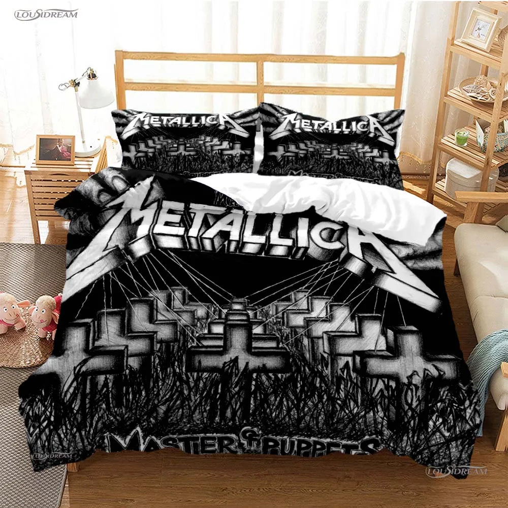 Heavy Metal Music Casal All Season Duvet Cover Comforter Bedding Sets Soft Quilt Cover and Pillowcases Single/Double/Queen/King TAVEN System LLC