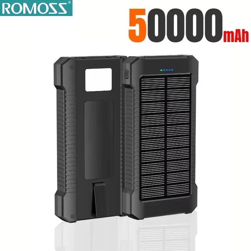 ROMOSS 120W 500000mAh Solar Power Bank Portable Large Capacity Super Fast Charging Outdoor External Battery for iPhone 17/16/15 - TAVEN System LLC