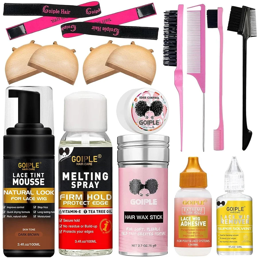 Goiple Lace Melting Spray & Tint Mousse Wig Install Kit