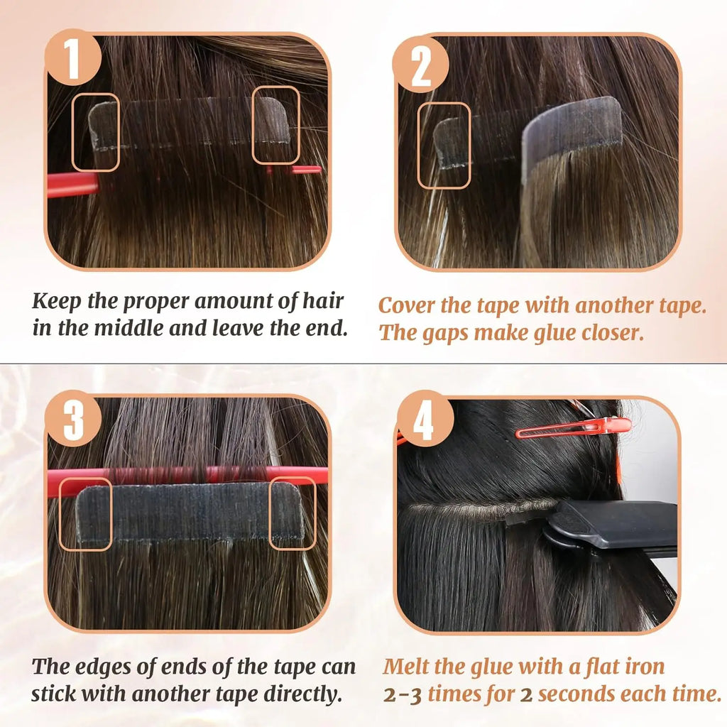 Ugeat Remy Blonde Tape In Human Hair Extensions