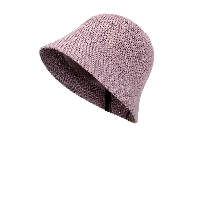 Women Summer Hollow Out Bucket Hat Breathable Beach Sun Cap