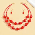 1 necklace +1 pair of earrings, imitation pearl material, Bohemian style, fashion, party date to send girlfriend wife birthday g TAVEN System LLC