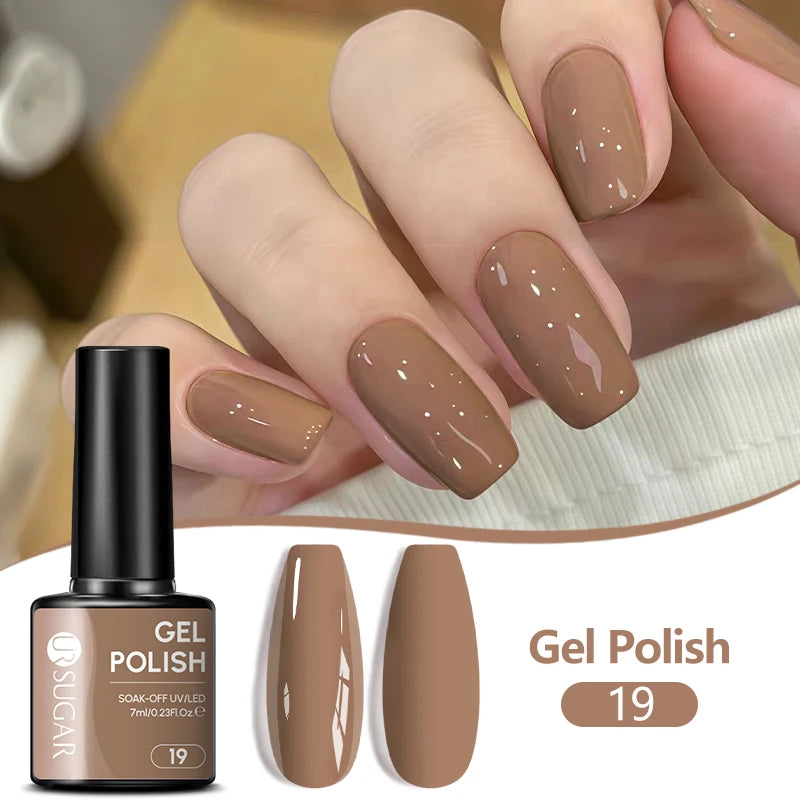 UR SUGAR 7ML Nail Gel Fresh Macaron 107 Colors All For Manicure Semi Permanent Soak Off LED UV Long-Lasting Nail Art Varnish TAVEN System LLC