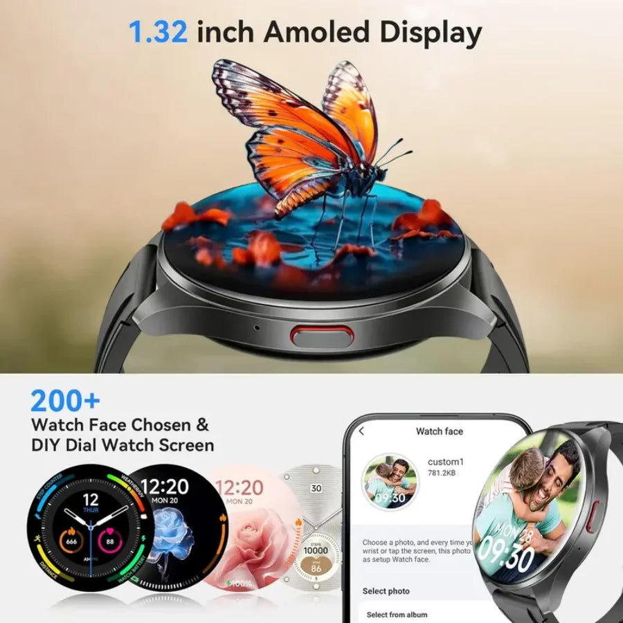 Smart Watch for Men & Women, Wireless Calling Dialing 100+ Sport Modes Fitness Tracker with Various APP Reminders Call Message Reminder Touch Screen Compatible with IOS Android Wearable Smart Bracelet Digital Wristwatch Fall TAVEN System LLC