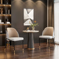 Modern Faux Leather Dining Chairs Set of 2 with Wood Backrest TAVEN System LLC