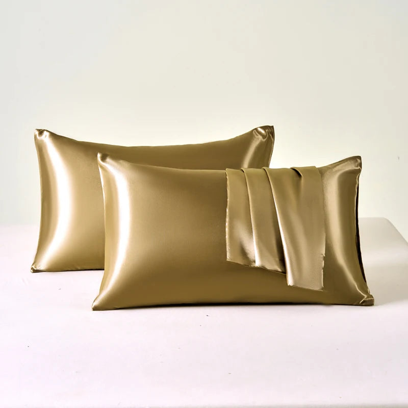 2pcs Satin Pillowcase for Skin and Hair, Satin Pillow Cases Set of 2 Soft Breathable Smooth Cooling Pillow Covers for Sleeping TAVEN System LLC