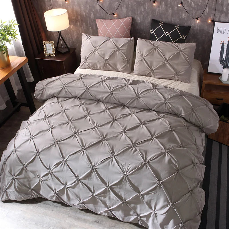 Queen Comfort Set 3Pieces, Gray Bed in a Bag Comforter Set for Bedroom, Beddding Sets without Comforter, Duvet cover&Pillowcases TAVEN System LLC