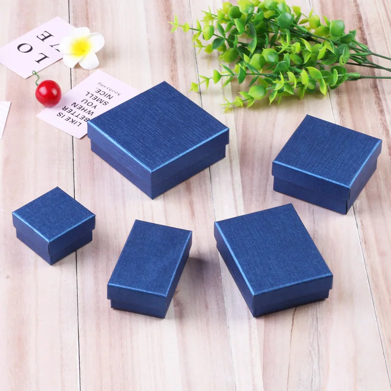 12pcs/ lot Simple Box Earnail Rings Earrings Bracelet Necklace Gray Black Paper Jewellry Display Case Jewelry Organizer Boxes TAVEN System LLC