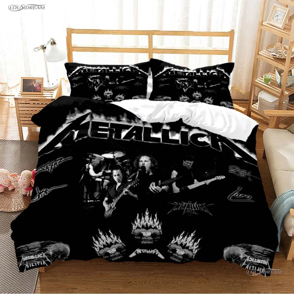Heavy Metal Music Casal All Season Duvet Cover Comforter Bedding Sets Soft Quilt Cover and Pillowcases Single/Double/Queen/King TAVEN System LLC