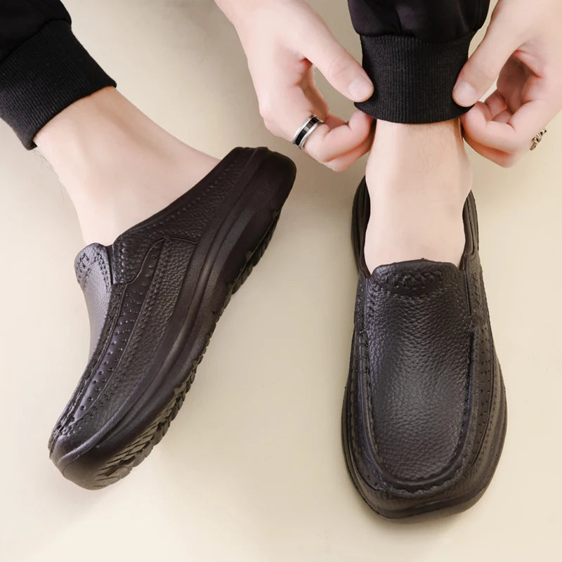 Summer Men Chef Shoes Anti Slip and Oil Proof Men's Work Shoes EVA Lazy Slippers Casual Trendy Slipper Fashion Garden Shoes TAVEN System LLC