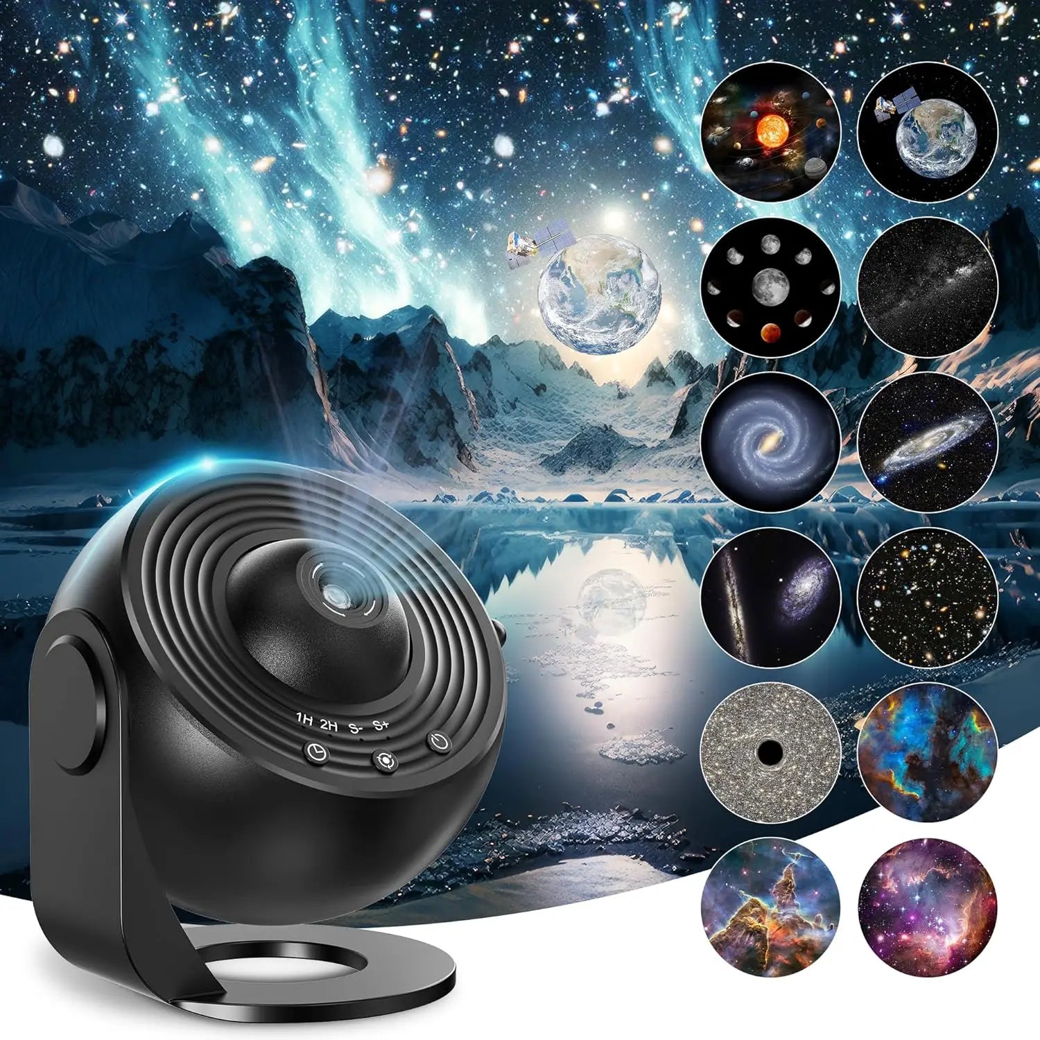 Galaxy Projector for Bedroom, HD Image Star Projector, Adjustable Galaxy Light Knob, 13 Film Discs, Planetarium Projector for Ki TAVEN System LLC