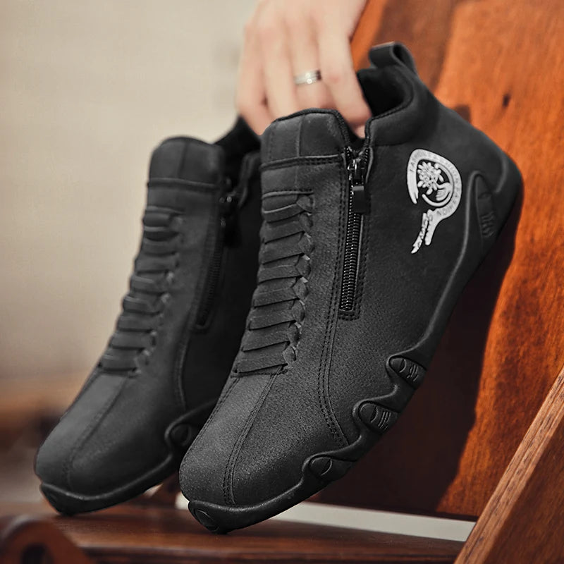 Men Side Zipper Short Boots Casual Outdoor Fashion Sneakers Shoes