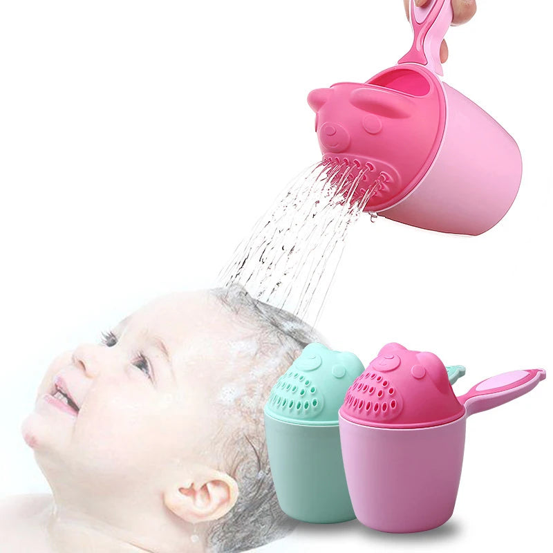 1PC Baby Cartoon Bear Bathing Cup Newborn Kid Shower Shampoo Cup Bailer Baby Kids Shower Water Spoon Bath Wash Cups for 3 Colors TAVEN System LLC