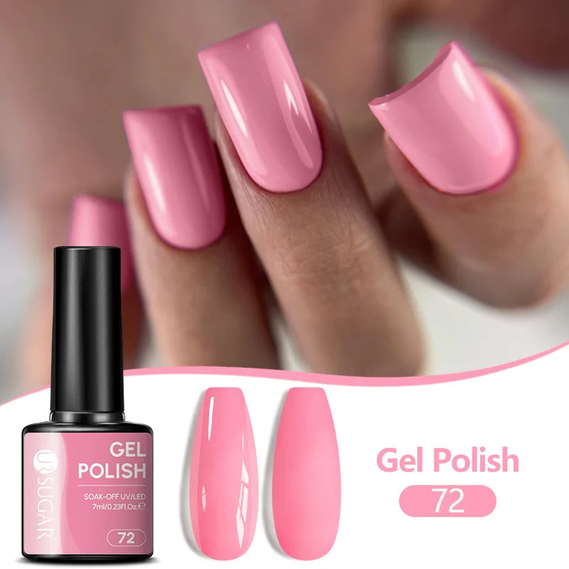 UR SUGAR 7ML Nail Gel Fresh Macaron 107 Colors All For Manicure Semi Permanent Soak Off LED UV Long-Lasting Nail Art Varnish TAVEN System LLC