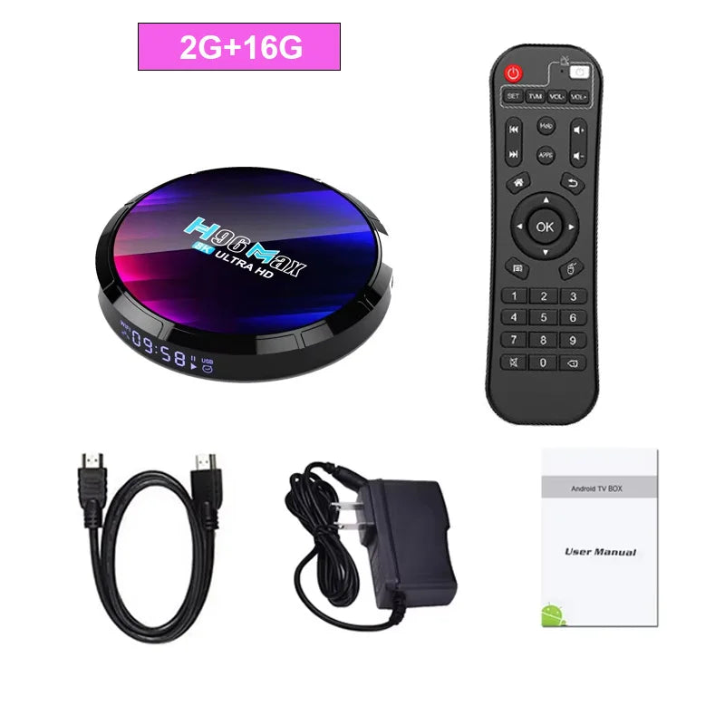 Android 13 Smart TV Box H96 Max RK3528 Quad-core WIFI6 BT 5.0 8k UHD Output 100M/LAN Smart Set Top Box Streaming Media Player TAVEN System LLC