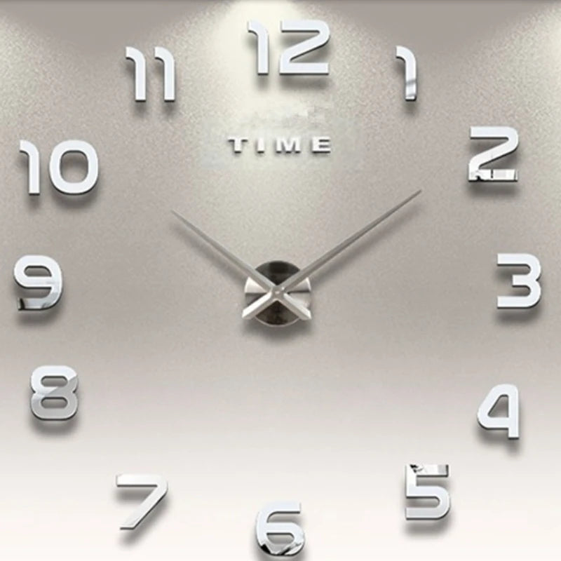 New Modern Design Large Wall Clock 3D DIY Quartz Clocks Fashion Watches Acrylic Mirror Stickers Living Room Home Decor Horloge - TAVEN System LLC