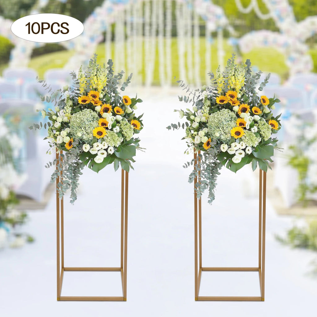 Gold wedding flower stand metal display columns 60cm