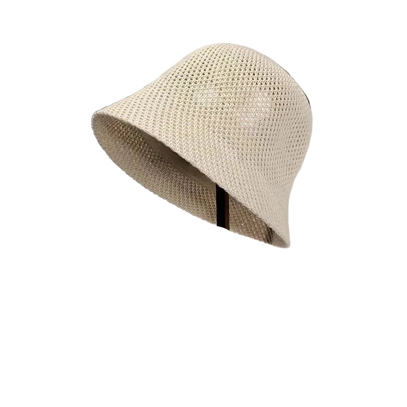Women Summer Hollow Out Bucket Hat Breathable Beach Sun Cap