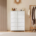JHK 10 Drawer Fabric Dresser Storage Cabinet with Steel Frame TAVEN System LLC