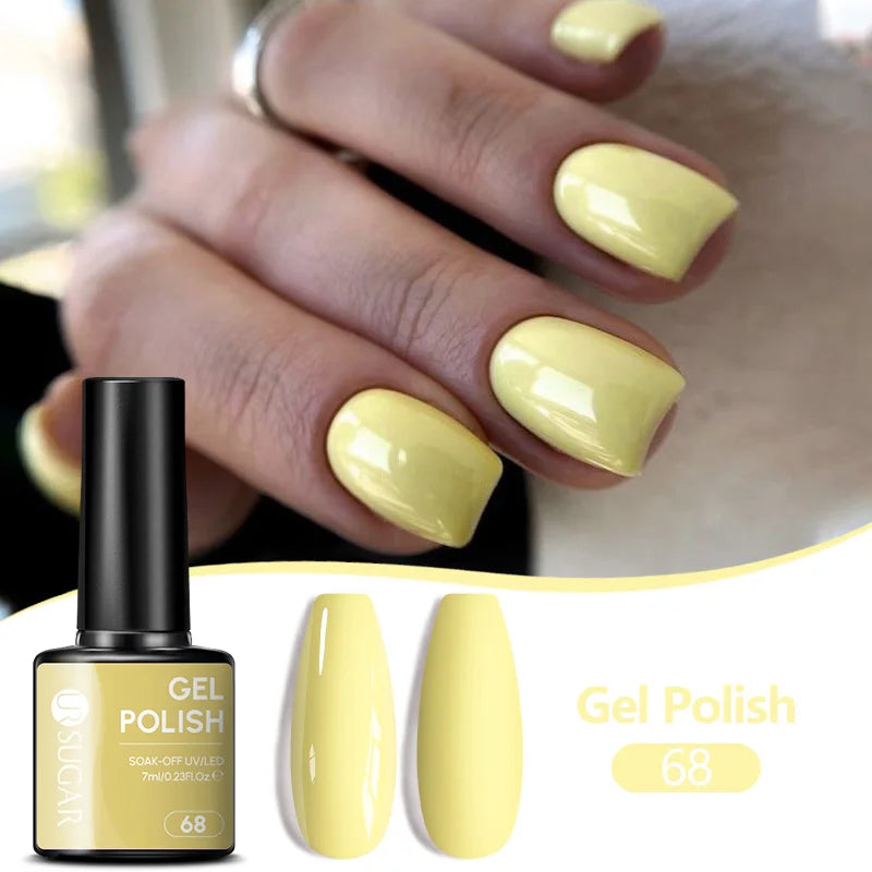 UR SUGAR 7ML Nail Gel Fresh Macaron 107 Colors All For Manicure Semi Permanent Soak Off LED UV Long-Lasting Nail Art Varnish TAVEN System LLC