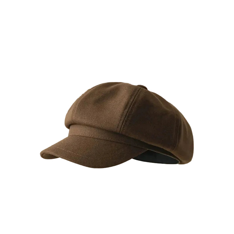 Vintage Corduroy Beret Women Octagonal Newsboy Painter Hat