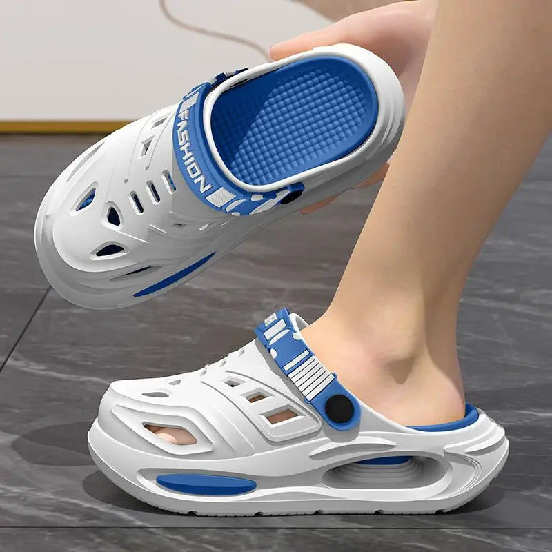 Arch support, anti slip, soft sole, wear-resistant cool slippers for wearing, thick sole breathable odor proof summer hole shoes TAVEN System LLC