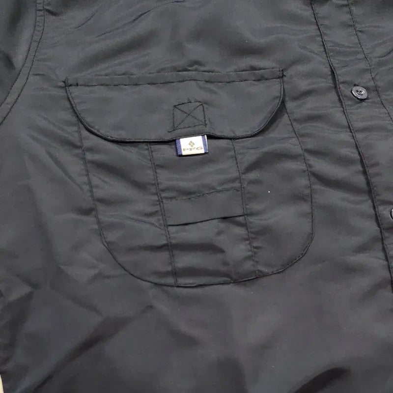 Men Short Sleeve Cargo Nylon Fishing Work Casual Shirt TAVEN System LLC