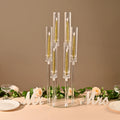 10Pcs Clear 6 Arm Candelabra Taper Candle Holder For Wedding Party Dining Table Banquet Event Decor TAVEN System LLC