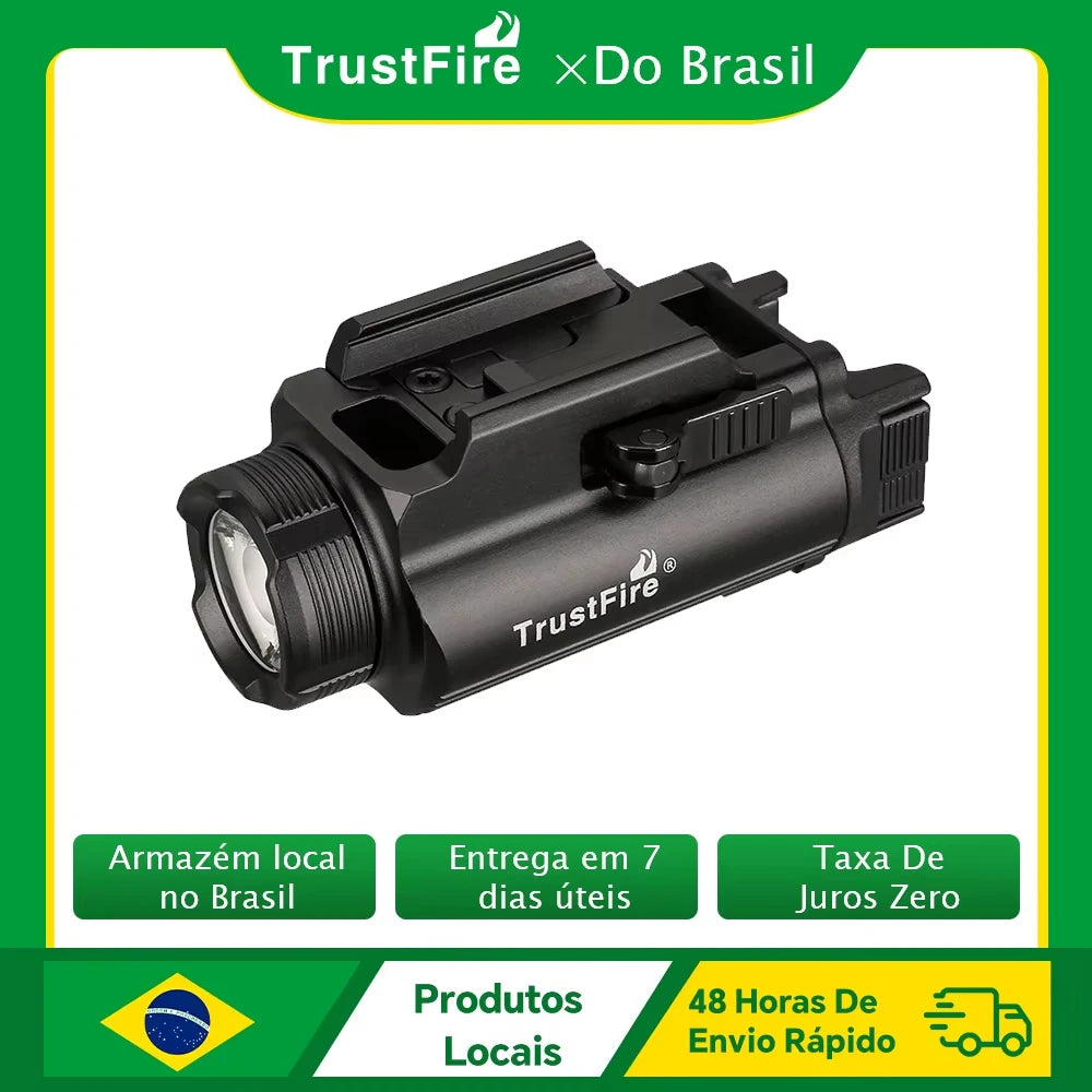 Trustfire GM35 Tactical Flashlight 1350 Lumen type c usb rechargeable light self defense weapons Torch Light for Gl0ck Picatinny TAVEN System LLC