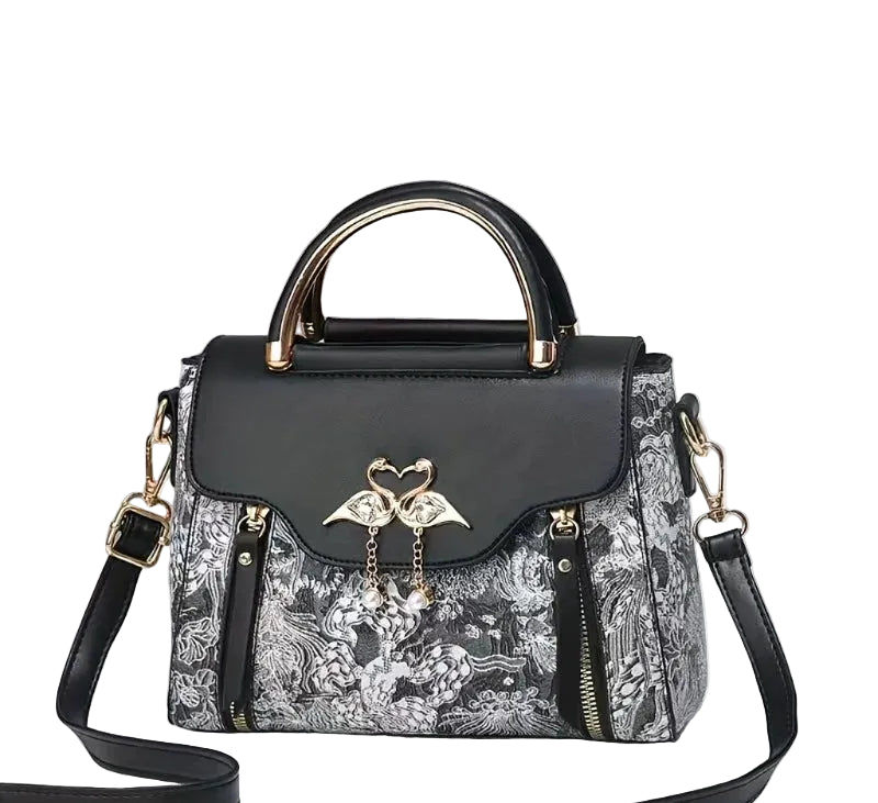 Women Printed PU Leather Shoulder Bag Crossbody Satchel Handbag TAVEN System LLC