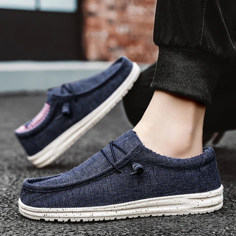 Men Canvas Slip On Loafers Lightweight Breathable Casual Shoes TAVEN System LLC