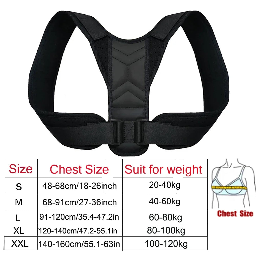 Adjustable Posture Corrector Preventing Humpback Protection Spine Pain Relief Correction Belt Women Men Back Shoulder Support TAVEN System LLC