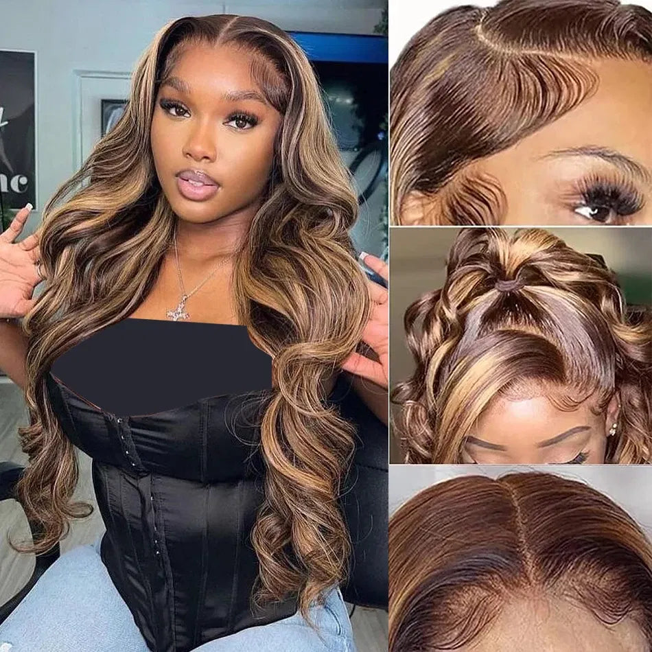 Stretched Length: 32inches, Hair Color: #16, Density: 180%, Ships From: CHINA - Highlight Wig Human Hair Blonde Body Wave 13X6 Hd Lace Frontal Wigs Hd Lace Wig 13X6 Human Hair 13X4 Lace Front Human Hair Wig Taven