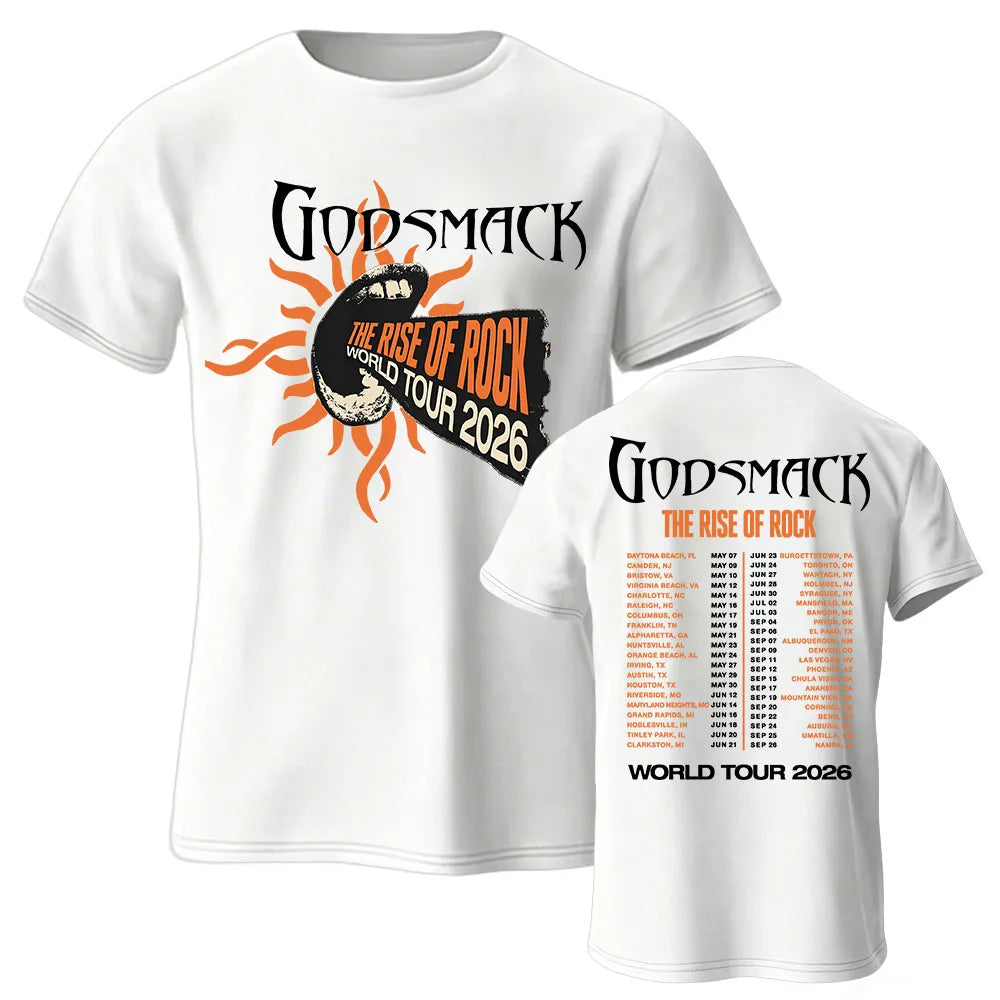 Godsmack World Tour Graphic Cotton T-Shirt Rock Tee TAVEN System LLC