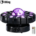 U'King 150W RGBW 8-Armed Moving Head Light Auto Speed Magic Ball Stage Light DMX512 DJ Light For Wedding Party KTV Home Theater TAVEN System LLC