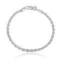 Charm 925 sterling silver Accessories Men 4MM 40-60cm 2PCS Rope Chain Necklace Bracelet Women Fashion Wedding Gift Jewelry TAVEN System LLC