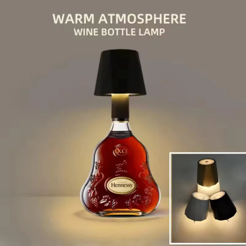 Wireless LED Wine Bottle Light Rechargeable Vases Table Lamp Touch Switch Night Light for Cafe Bar Club Restaurant Decor TAVEN System LLC