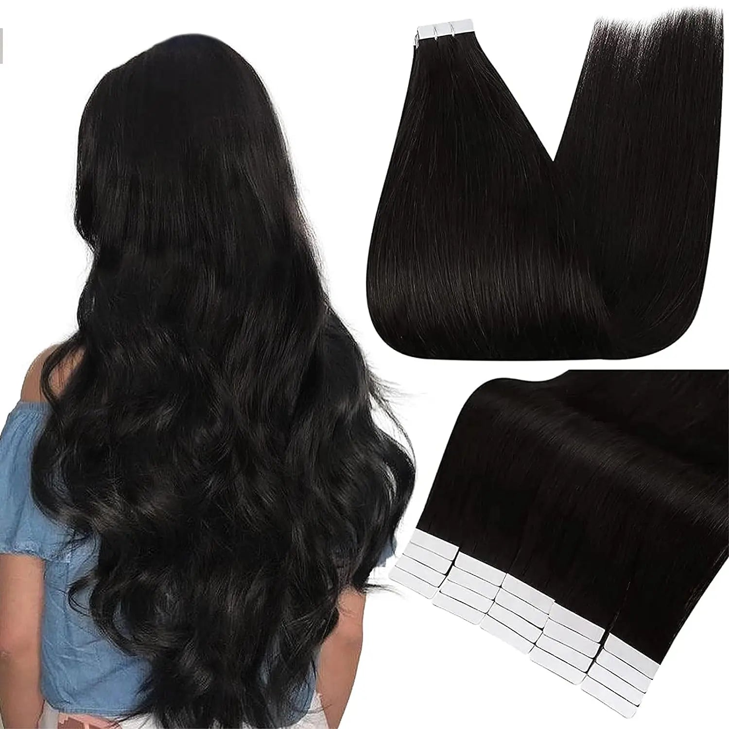Shine Remy Straight Tape In Human Hair Extensions