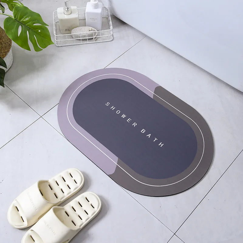Absorbent Bathroom Bath Mat Anti-slip Shower Rug Diatom Ooze Bath Mats Kitchen Entrance Doormats Home Floormat Bathtub Carpet TAVEN System LLC