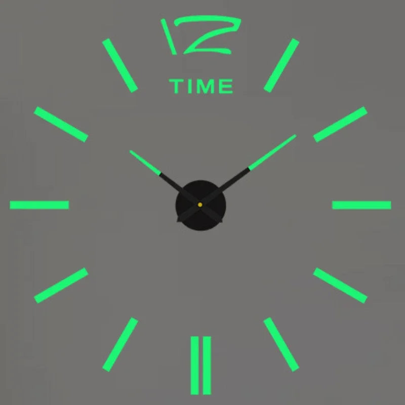 New Modern Design Large Wall Clock 3D DIY Quartz Clocks Fashion Watches Acrylic Mirror Stickers Living Room Home Decor Horloge - TAVEN System LLC