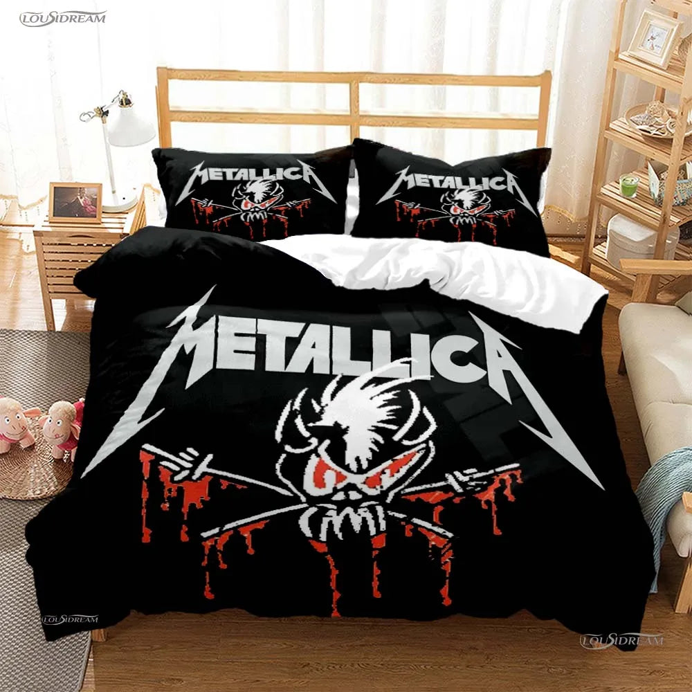 Heavy Metal Music Casal All Season Duvet Cover Comforter Bedding Sets Soft Quilt Cover and Pillowcases Single/Double/Queen/King TAVEN System LLC