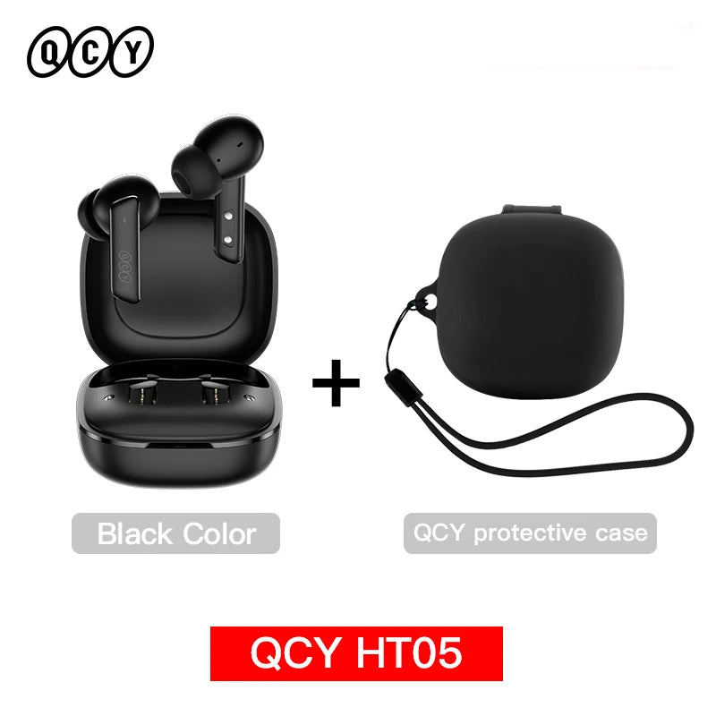 QCY HT05 ANC Wireless Earphone 40dB Noise Cancelling Bluetooth 5.2 Headphone 6 Mic ENC HD Call TWS Earbuds Transparency Mode TAVEN System LLC