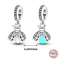 Hot Sale 925 Silver Glow in the dark Firefly Honeybee Star Charms Beads Fit Qikaola 925 Original Bracelets Fine DIY Jewelry Gift TAVEN System LLC