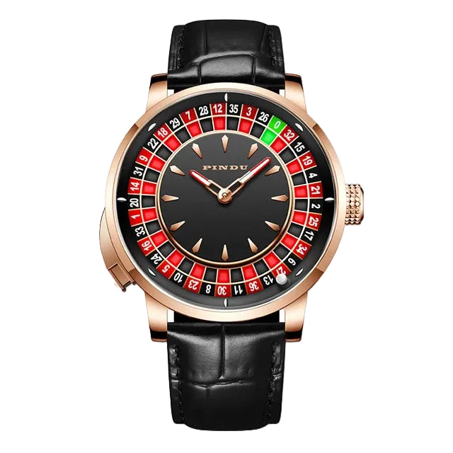 Men’s Automatic Skeleton NH35 Sapphire Leather Watch TAVEN System LLC